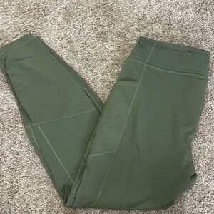 Duluth Trading Co Athletic Leggings - olive Green - Large
